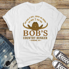 80s Movie Parody T-Shirt - Bobs Country Bunker Design on Premium Tee - Free Tracked UK Postage