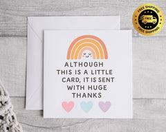 Personalised Thank You Card: 6x6 Square, Fast UK Post