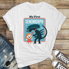 Movie Parody T-Shirt - My First Xenomorph Alien Design 2 on Premium Tee - Funny Graphic Tee with Tracked UK Postage