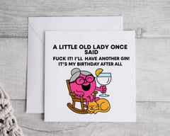 Personalised Birthday Card: Gin Design, Ladies Card - Fast UK Post