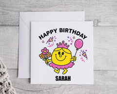 Personalised Birthday Card: Crown & Tutu Design - Fast UK Post