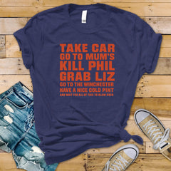 Movie Parody Shirt: 'Take Car, Go to Mums' - Fast Tracked Post