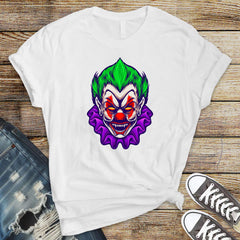 Horror Movie Parody T-Shirt - Clown Head Vampire Design on Premium Tee - Funny Graphic Tee with Tracked UK Postage