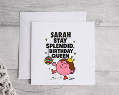 Personalised Birthday Card for Her: Stay Splendid Design, Fast UK Post