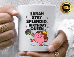 Personalised Birthday Mug: Stay Splendid Design, Custom Name - Fast Tracked UK Shipping