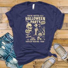 Halloween Parody T-Shirt - Your invited to a Party Design on Premium Tee - Funny Graphic Tee with Tracked UK Post