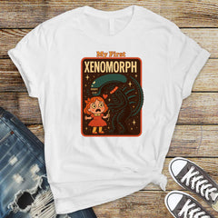 Movie Parody T-Shirt - My First Xenomorph Alien Design on Premium Tee - Funny Graphic Tee with Tracked UK Postage