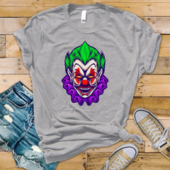Horror Movie Parody T-Shirt - Clown Head Vampire Design on Premium Tee - Funny Graphic Tee with Tracked UK Postage