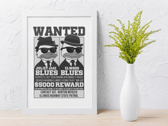 80s Movie Parody Framed Print - Wanted Design - Fast and Free UK Tracked Post.