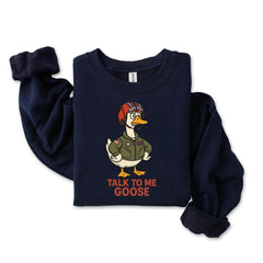 Talk to Me Goose Sweatshirt: Movie Parody Graphic, Fast UK Tracked Post