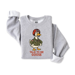 Talk to Me Goose Sweatshirt: Movie Parody Graphic, Fast UK Tracked Post