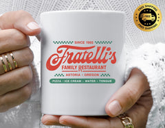 Fratelli's Restaurant Mug: 80s Movie Parody Coffee Cup - Fast UK Postage