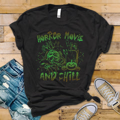Horror Movie & Chill T-Shirt | Funny Parody Graphic Tee