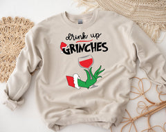 Drink Up Grinches Christmas Sweatshirt: Fast UK Tracked Post