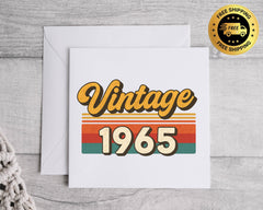 Personalised Ladies 60th Birthday Card, Vintage 1965 - Fast UK Post!
