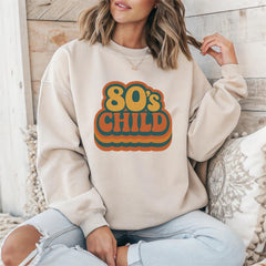 Eighties Sweatshirt: 80s's Child Design Gildan Unisex Top - Fast Tracked UK Shipping