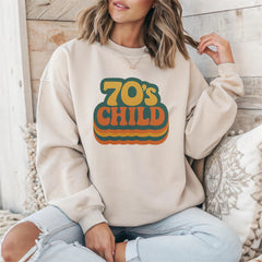 Seventies Sweatshirt: 70's Child Design Gildan Unisex Top - Fast Tracked UK Shipping