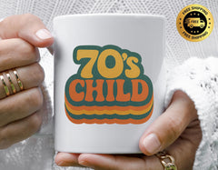 Personalised 50th Birthday Card - 70's Child Design - Fast Tracked UK Shipping