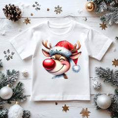 Kids Christmas Shirt: Rudolf Red Nose - Gildan Heavyweight Cotton