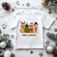 Kids Christmas Shirt: Merry Woofmas - Gildan Heavyweight Cotton
