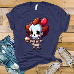 Horror T-Shirt: Chibli Style Clown Softstyle Tee - Tracked UK Shipping
