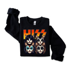 Music Parody Sweatshirt: Hiss Cats Gildan Graphic Top - Fast Tracked UK Shipping