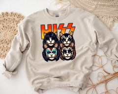 Music Parody Sweatshirt: Hiss Cats Gildan Graphic Top - Fast Tracked UK Shipping