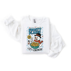 Frosty Flakes Christmas Sweatshirt: Gildan Heavyweight Blend, Fast Tracked Post