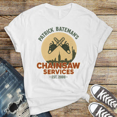 Movie Shirt : Patrick Bateman Chainsaw Services Design