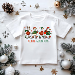 Kids Christmas Shirt: Merry Goosemas Crossing - Gildan Heavyweight Cotton