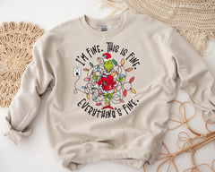 Tangled Xmas Lights Christmas Sweatshirt: Fast UK Tracked Post