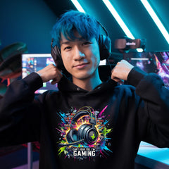 Personalised Gamer Hoodie - Headphones Design - Adult & Child Sizes - Christmas Gift - Add Gamer Tag Option