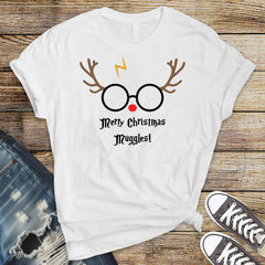 Funny Christmas Shirt: Merry Christmas Muggles Design - Softstyle Tee - Fast UK Tracked Postage
