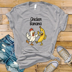 Chicken Banana T-Shirt - Funny Meme Tee Unisex Graphic Tee: Tracked UK Shipping