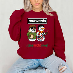 Funny Christmas Sweatshirt: Snowasis Music Design - Gildan Heavyweight Blend