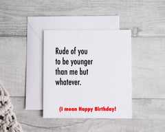 Personalised Rude Birthday Card: Fast UK Shipping