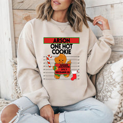 Funny Christmas Sweatshirt: Ginger Jailhouse Spice - Unisex Sand Colour Heavy Blend