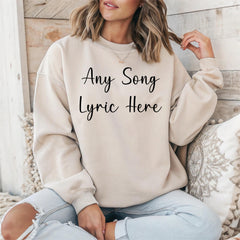 Personalized Song Lyric Sweatshirt: Custom Unisex Jumper