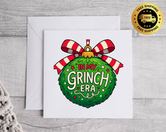 Funny Christmas Card - In My Grinch Era - Fast UK Post