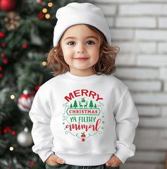 Kids Christmas Jumper - Merry Christmas You Filthy Animal Sweatshirt