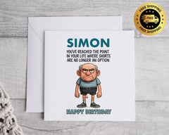 Funny Birthday Card: Old Man Shorts Design - Fast UK Postage