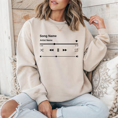 Custom Song Name Sweatshirt - Personalised Music Jumper - UK Tracked Post