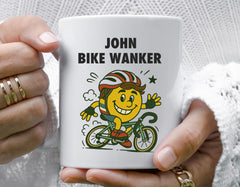 Bike Wanker Mug - Personalised Name - Cycling Fan - Gift for Him
