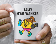 Gym Wanker Mug: Female Fun Gym Gift, Personalised Name, Fast UK Tracked Shipping