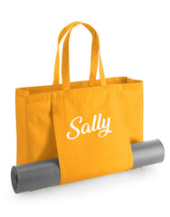 Personalised Yoga Tote Bag, Custom Name Print - Earthware Organic