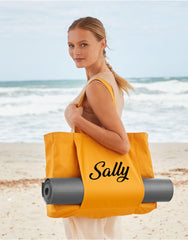 Personalised Yoga Tote Bag, Custom Name Print - Earthware Organic