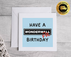Wonder Birthday Card: Britpop Music Band Design - Fast UK Postage