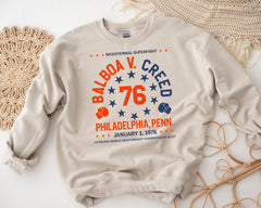 Movie Parody Sweatshirt: Boxing Balboa v Creed 50th Anniversary 2026 -Gildan Heavyweight