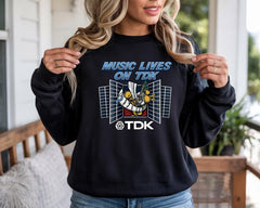 TV Parody Sweatshirt: Music Lives on TDK Design, Gildan Heavyweight