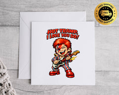 Funny Anniversary Card - Hot Tramp Guitar Design